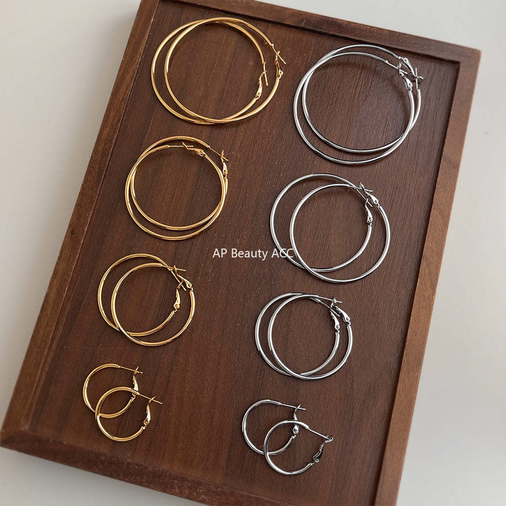 A廠-極簡主義時尚高級感簡約圓圈大耳環個性小眾ins冷淡風耳飾女 工廠「7120-7131」25.11-3