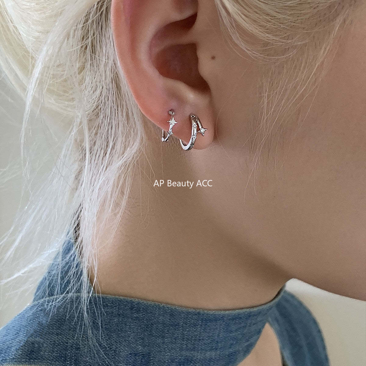 C廠-小眾輕奢四芒星耳環女設計感時尚氣質銀針耳環簡約百搭高級感耳飾「EH-4336」25.11-4