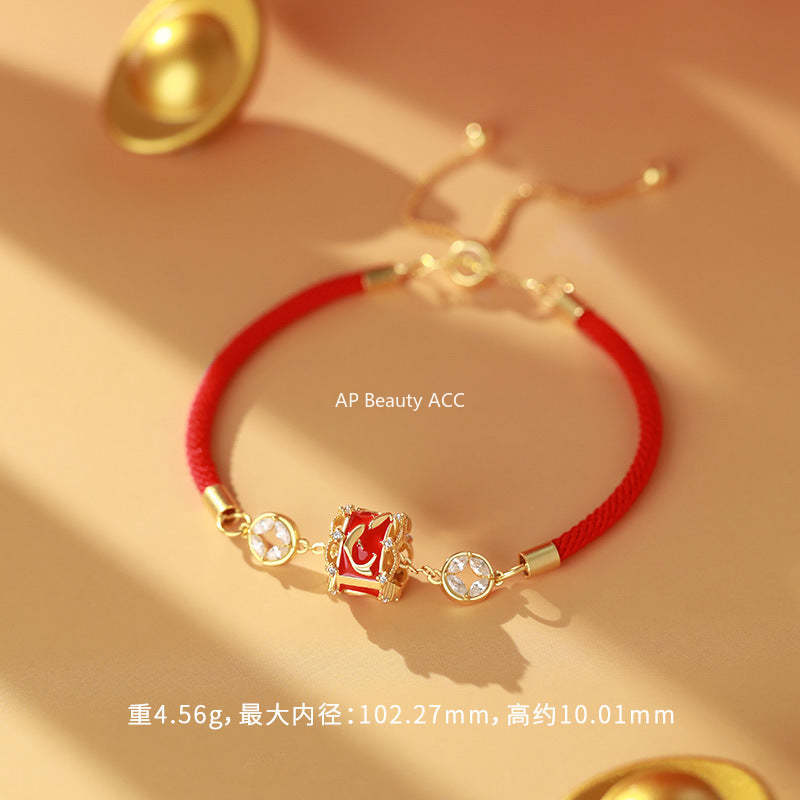 D廠-原創S999足銀轉運錦鯉圓環流蘇項鍊本命年手鍊如意中式首飾「YC3223N_1 YC4597SL_1」25.10-5