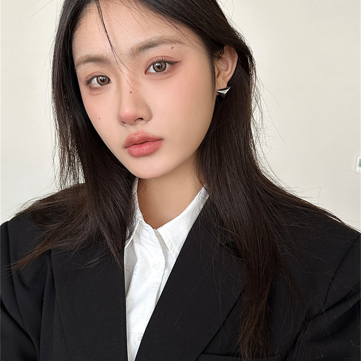 C廠-925銀針立體幾何耳釘女小眾設計感高級休閒風耳環男網紅氣質耳飾「EH-3496」25.05-2