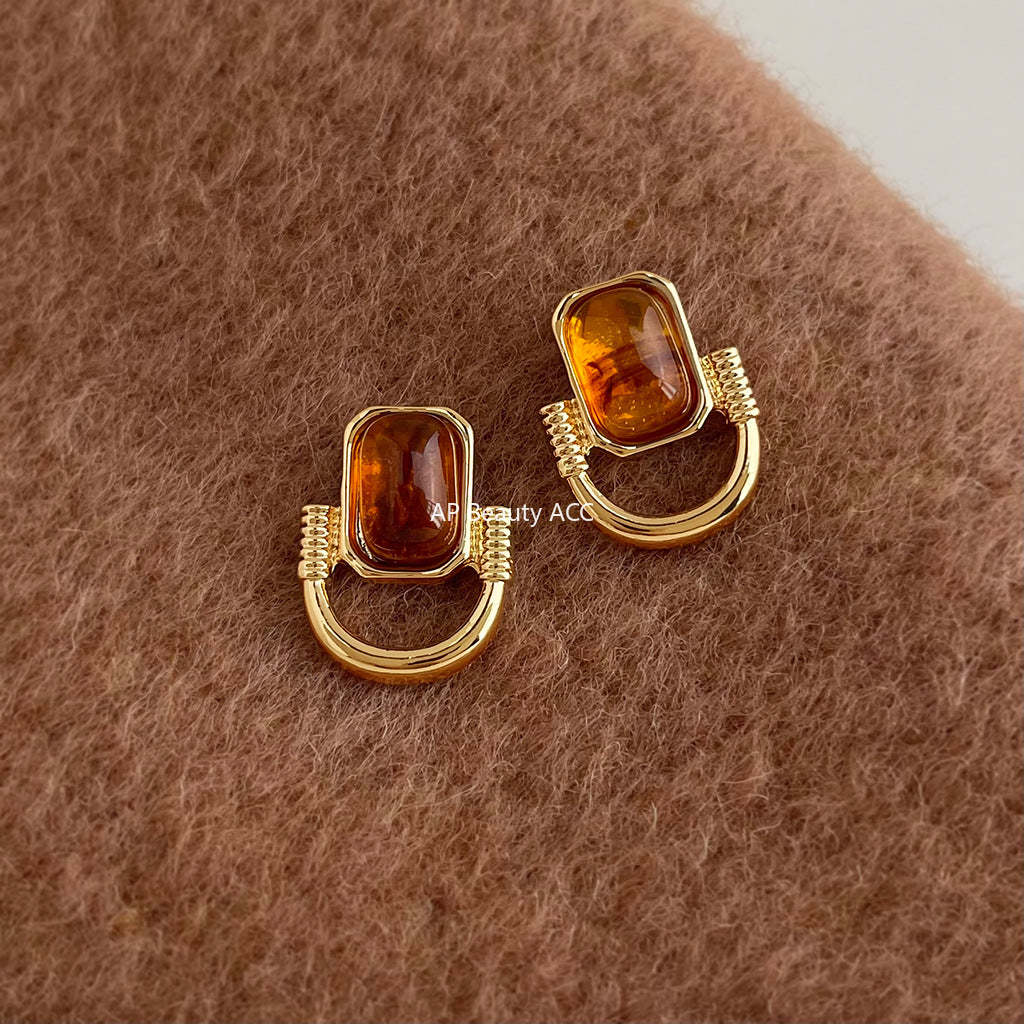 A廠-2025美拉德風幾何時尚高級感新款爆款耳環工廠文藝復古耳環「7110」25.11-3