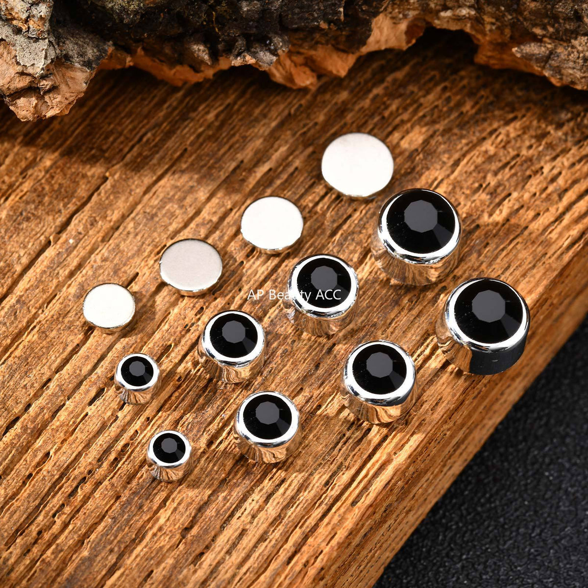 G廠-復古風 歐美跨境爆款塑料材質黑鋯石男士個性無耳洞耳夾「ES-331」25.12-1