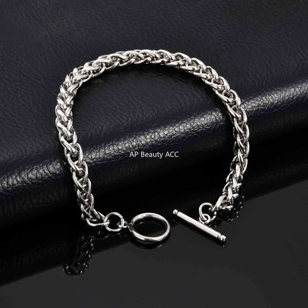 G廠-不鏽鋼酷帥古巴鏈簡約冷淡風單層龍骨鏈OT扣日常疊戴手鍊「BR-1749」25.12-1