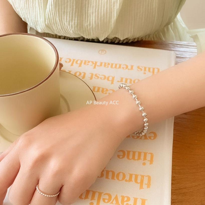 F廠-韓版韓國明星同款S925純銀2mm圓珠極簡珠珠手鍊「A325」25.11-2