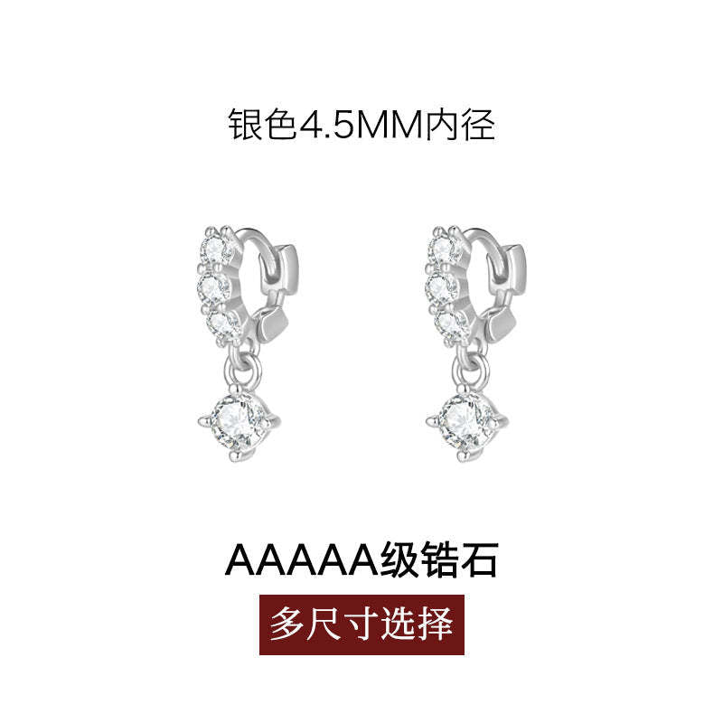 C廠-輕奢氣質氛圍感超閃鋯石耳環女精緻高級感銀針耳扣秋冬時尚耳飾「EH-4348」25.11-4