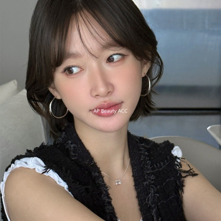 C廠-歐美冷淡風誇張大圓圈耳環輕奢小眾氣質銀針耳釘網紅同款秋冬耳飾「EH-4183」25.11-1