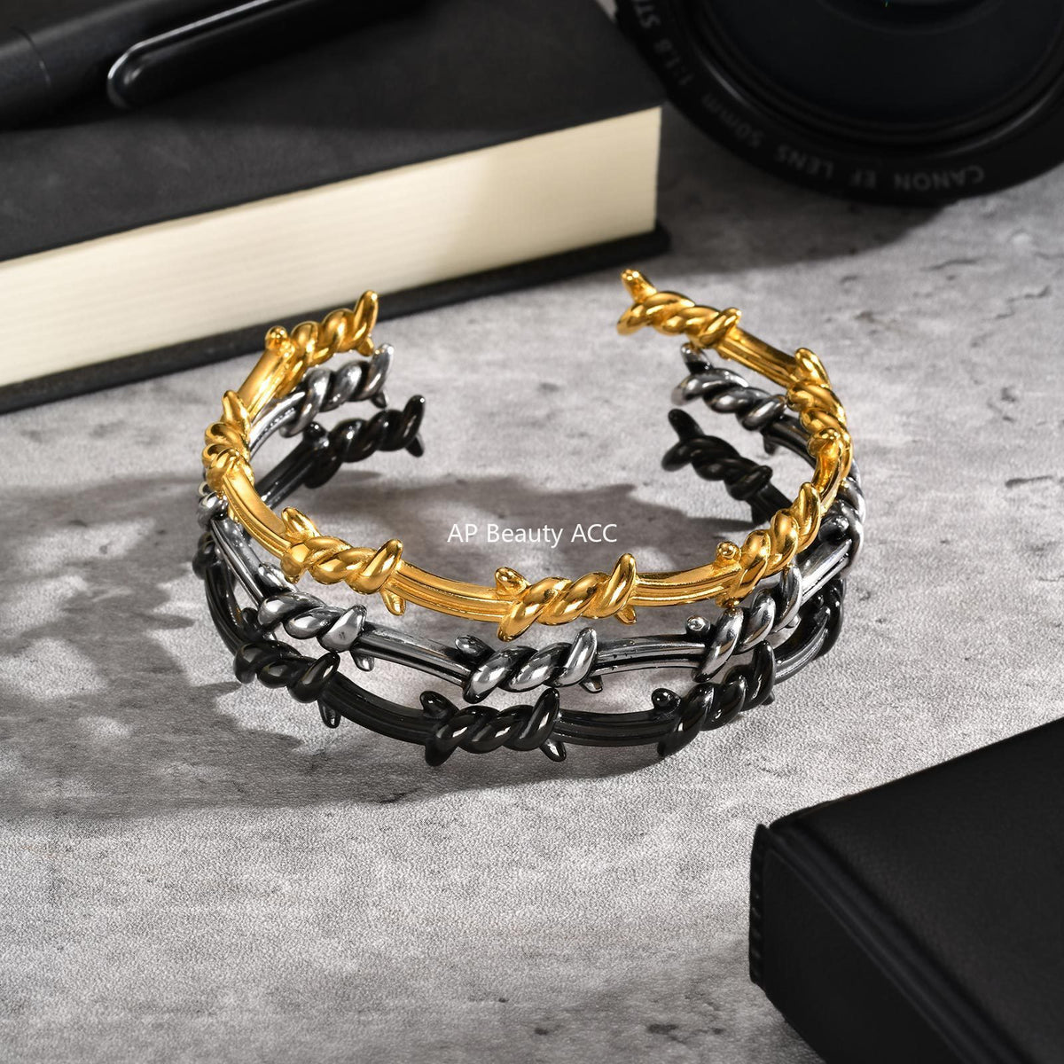 G廠-歐美跨境熱銷 男士不鏽鋼打結C形開口手鐲 時尚百搭飾品批發「B-510」25.11-1