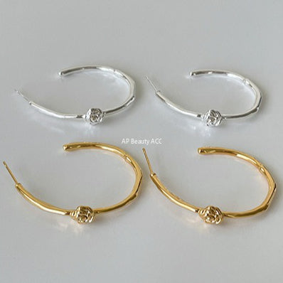 C廠-輕奢高級感玫瑰花耳釘女誇張港風大耳環森系精緻時尚氣質秋冬耳飾「EH-4138」25.11-2