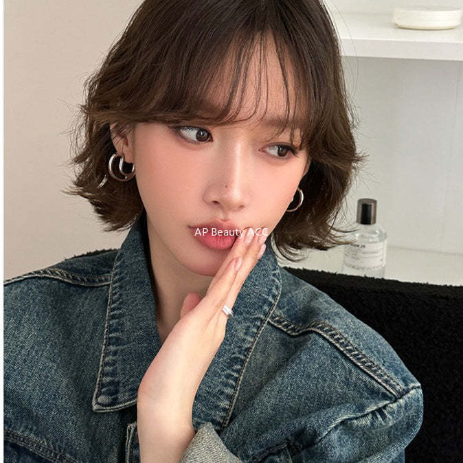 C廠-幾何C形銀針耳釘女時尚設計感高級秋冬耳環日韓時尚個性氣質耳飾「EH-4274」25.11-4