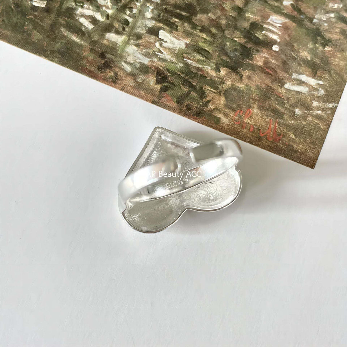 F廠-韓國 韓版飾品925純銀愛心戒指個性氣質小紅書INS戒指「J1901」25.12-2