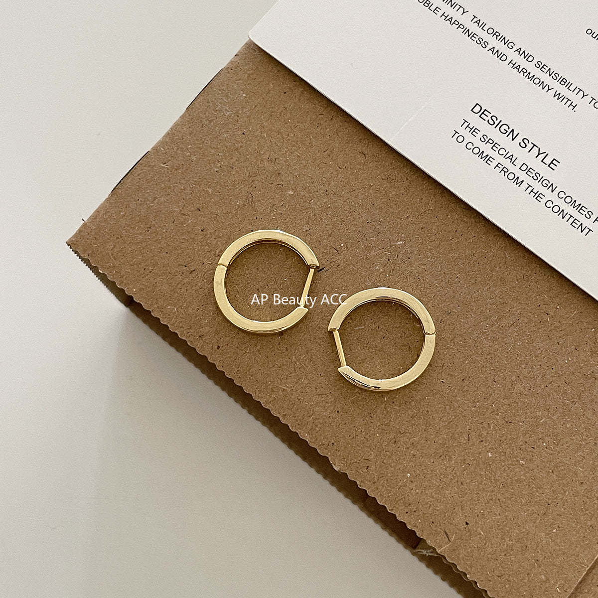 C廠-925銀針素圈直針耳環女秋冬時尚韓版高級感耳扣輕奢氣質百搭耳飾「EH-4169」25.12-1