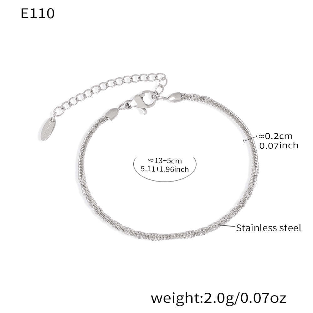 B廠-不鏽鋼滿天星菜花鏈波光粼粼超閃手鍊鎖骨項鍊套裝鍍18k金不掉色「P552」25.12-2