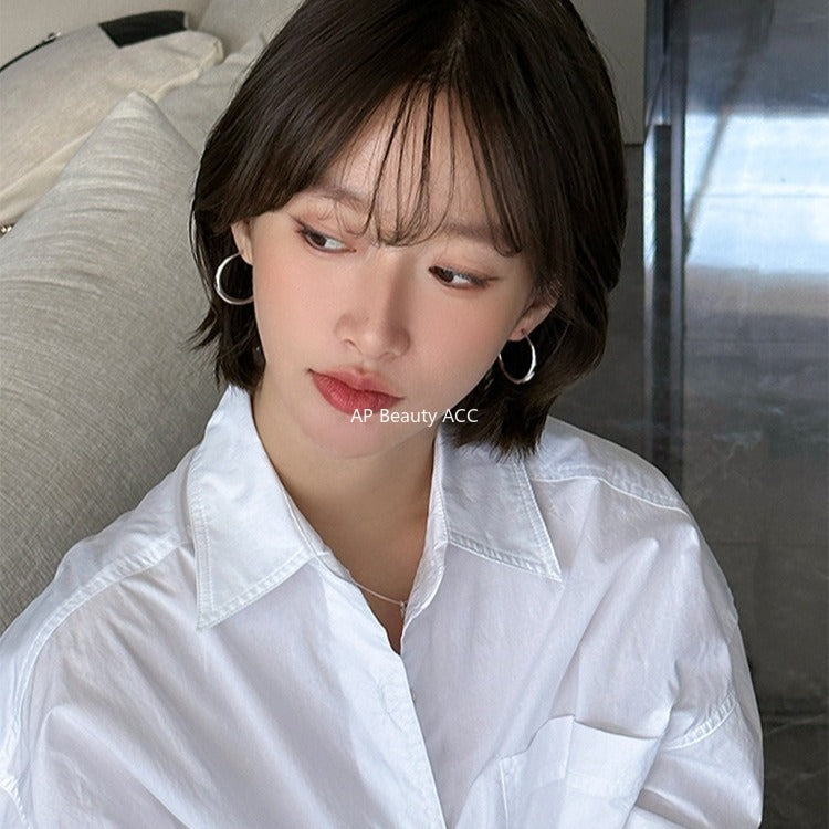 C廠-歐美冷淡風誇張大圓圈耳環輕奢小眾氣質銀針耳釘網紅同款秋冬耳飾「EH-4183」25.11-1