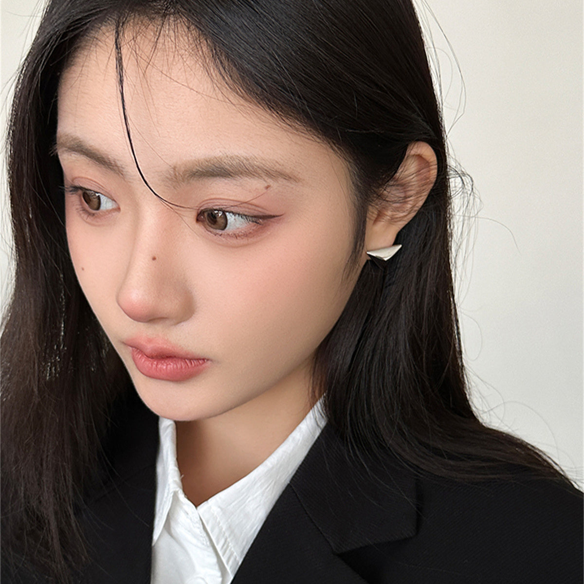 C廠-925銀針立體幾何耳釘女小眾設計感高級休閒風耳環男網紅氣質耳飾「EH-3496」25.05-2