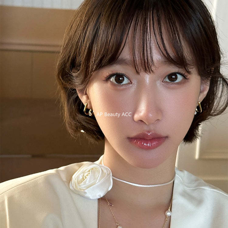 C廠-925銀針精緻曲線耳釘女輕奢小眾ins韓版鋯石耳環氣質通勤秋冬耳飾「EH-4049」25.10-5