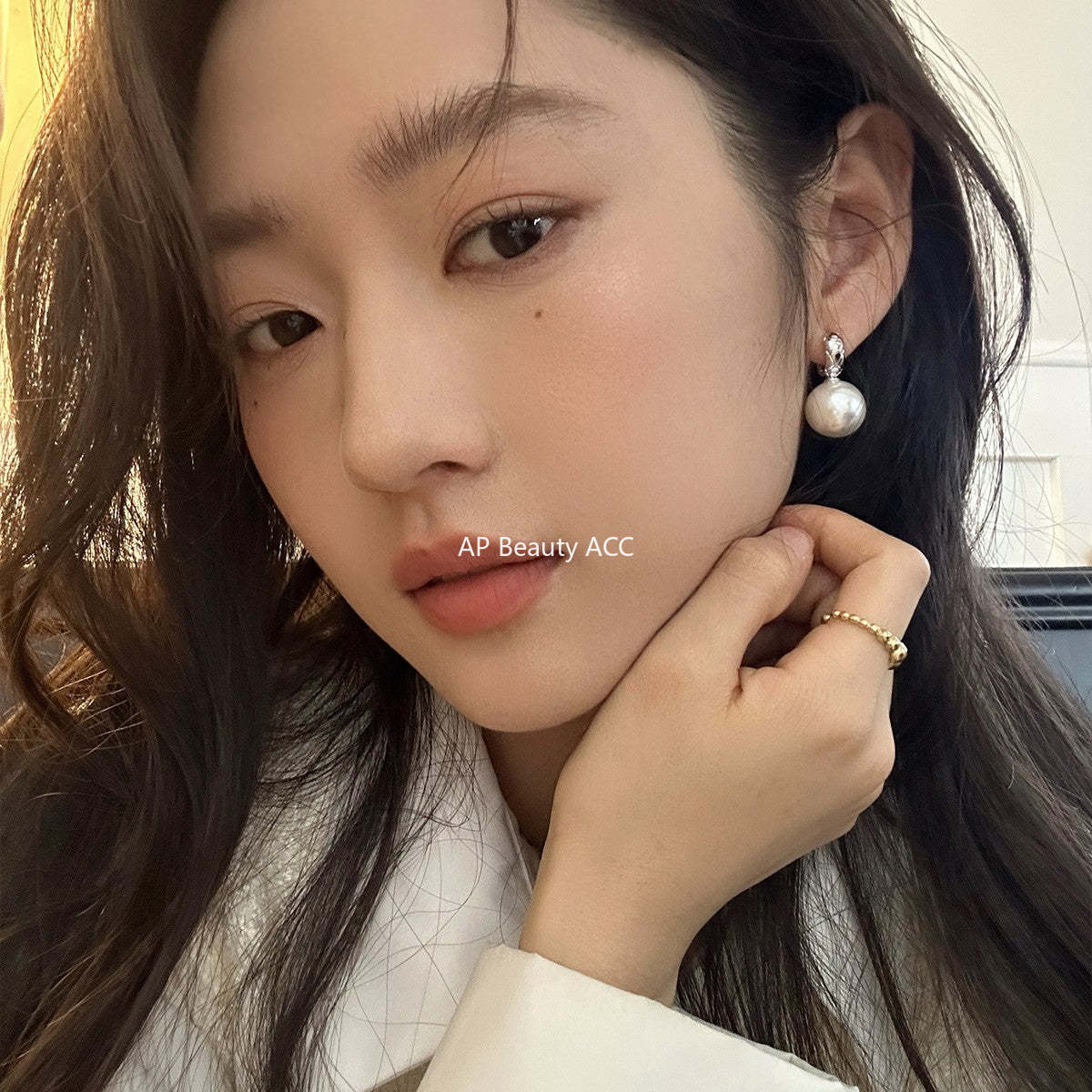 C廠-925銀針氣質名媛風珍珠耳環女輕奢百搭氣質耳環日常通勤百搭耳飾「EH-4360」25.11-4