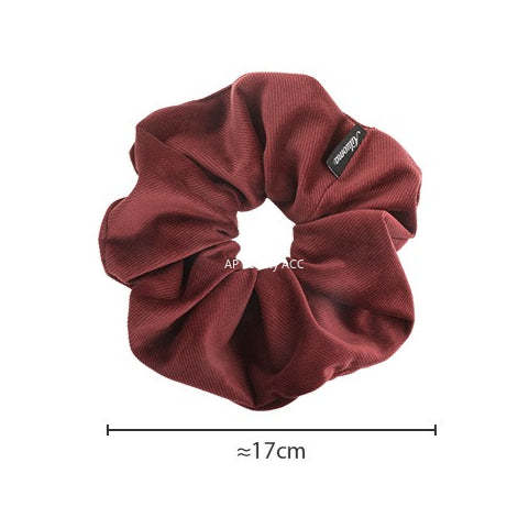 E廠-秋冬質感斜紋絨布大腸髮圈新款百搭慵懶馬尾髮繩扎丸子頭頭繩頭花「27696」25.11-3