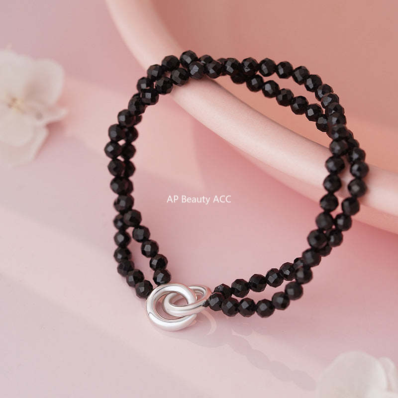 D廠-S925純銀黑瑪瑙月光石情侶手鍊氣質簡約溫柔百搭文藝手飾批發「YC5206SL_1」25.10-5