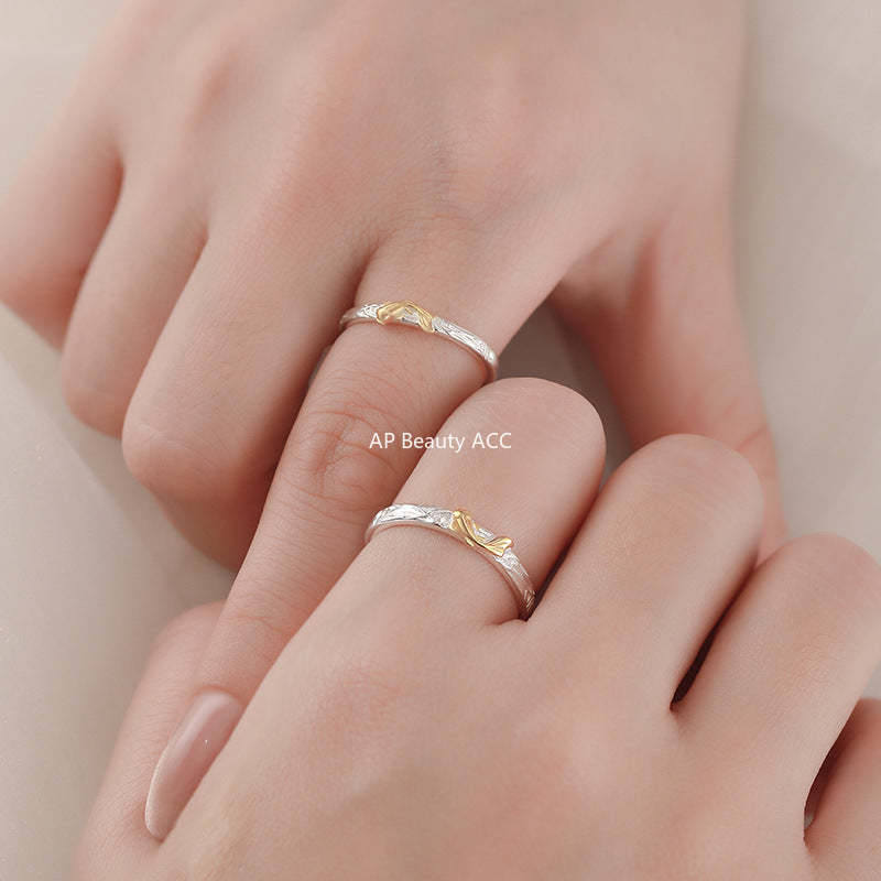 D廠-原創S999足銀熔岩錦鯉情侶對戒高級輕奢風日常百搭小眾手飾批發「YC3769R_1」25.11-3