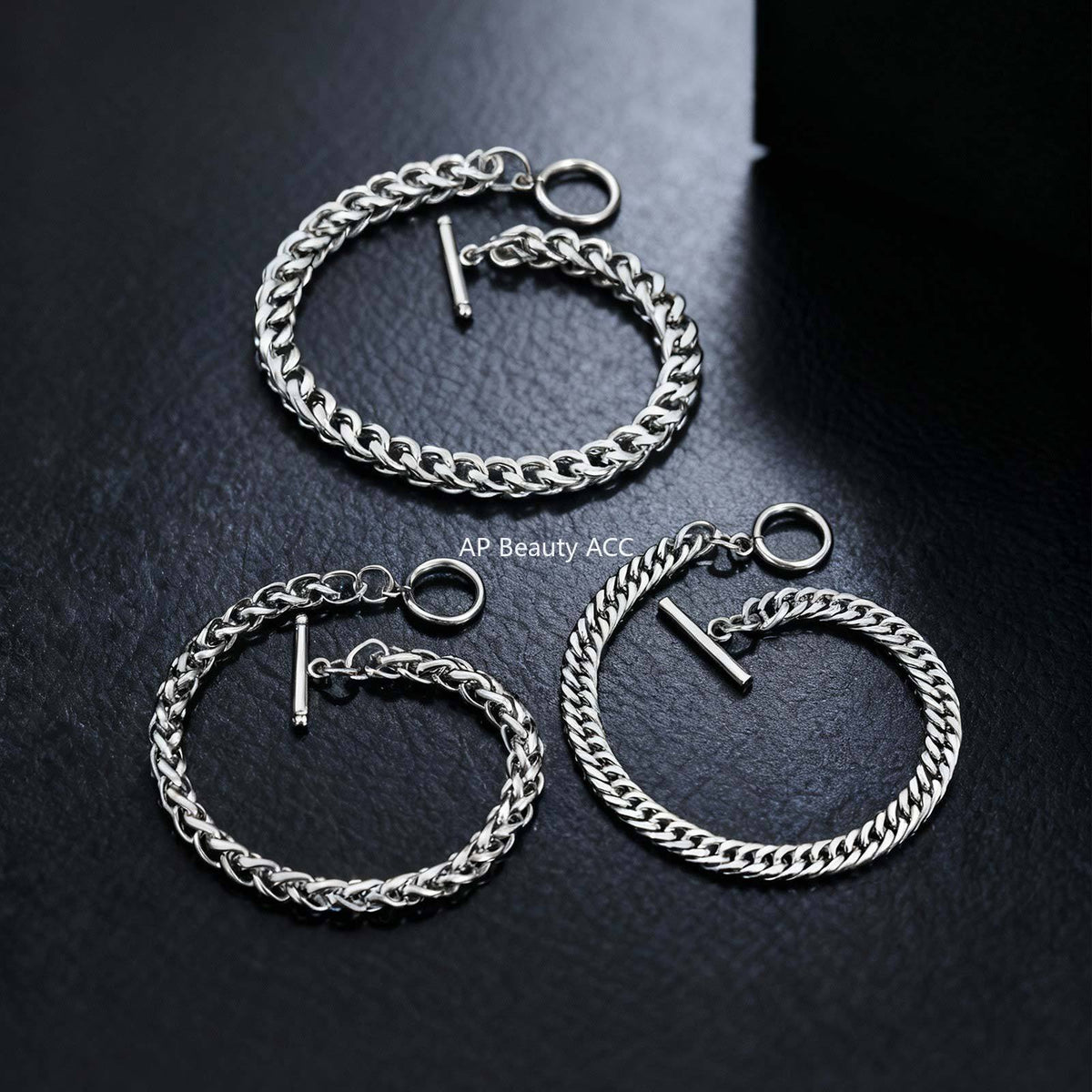 G廠-不鏽鋼酷帥古巴鏈簡約冷淡風單層龍骨鏈OT扣日常疊戴手鍊「BR-1749」25.12-1