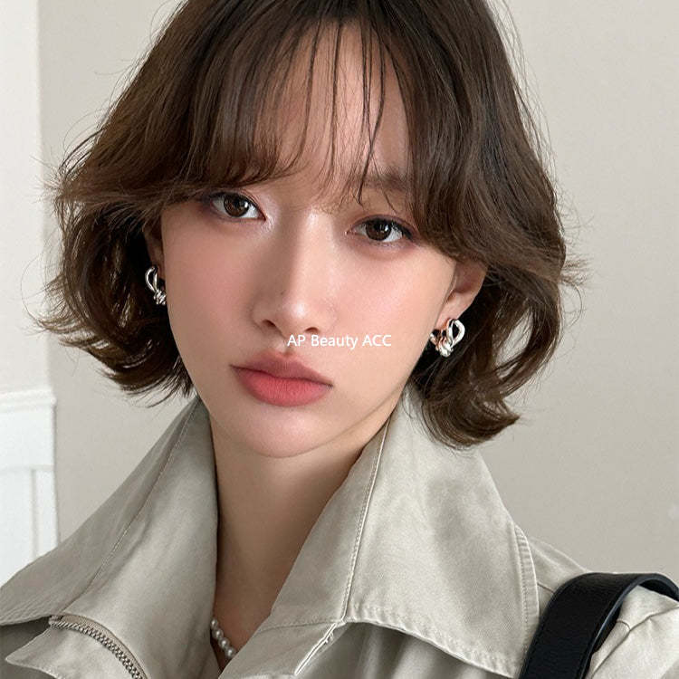 C廠-時尚簡約扭曲打結耳環女個性冷淡風百搭耳扣設計感小眾輕奢耳飾「EH-4325」25.12-3