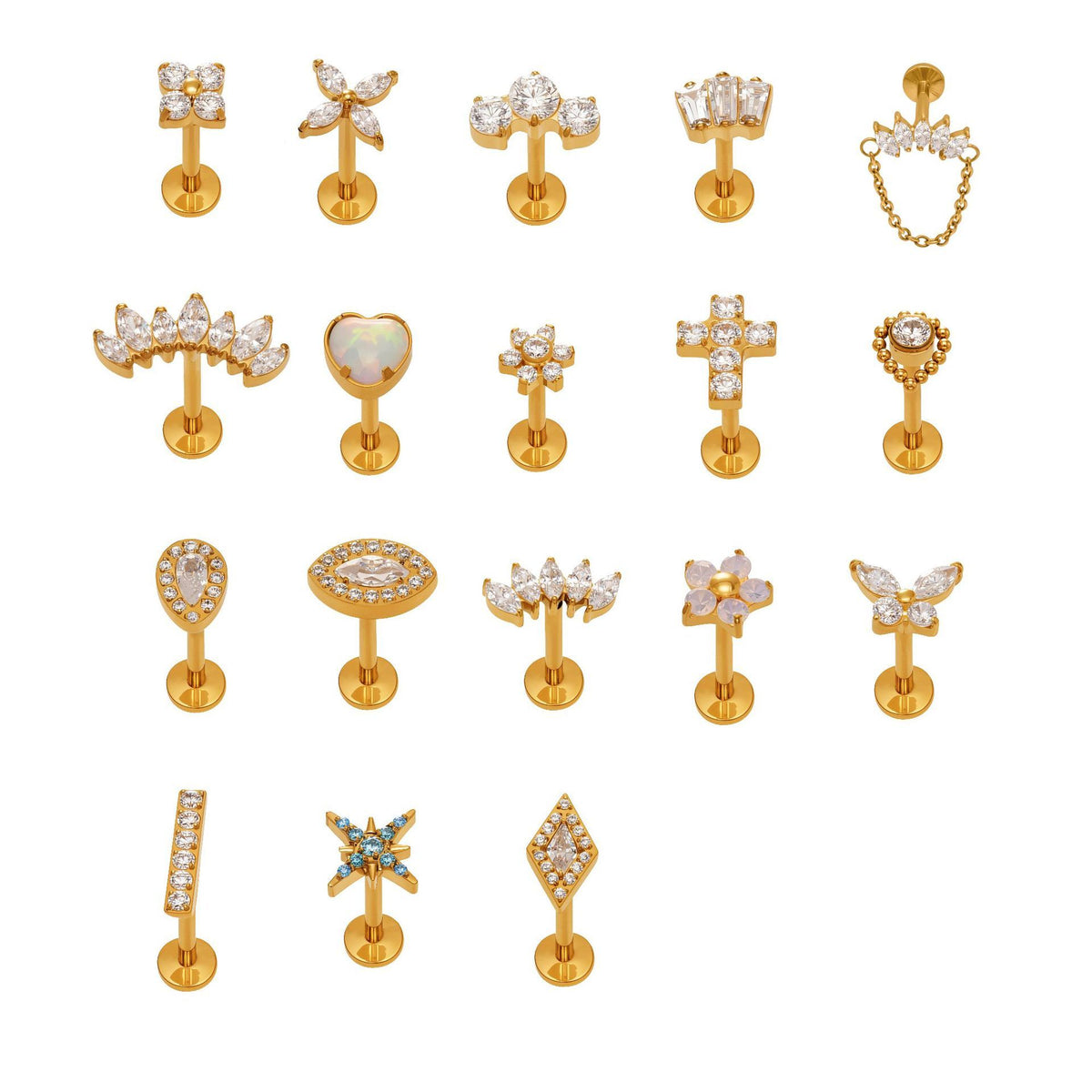 B廠-撒旦的孩子美人魚穿刺唇釘女鈦合釘甜酷辣妹唇環鈦合金飾品「T009」25.11-2