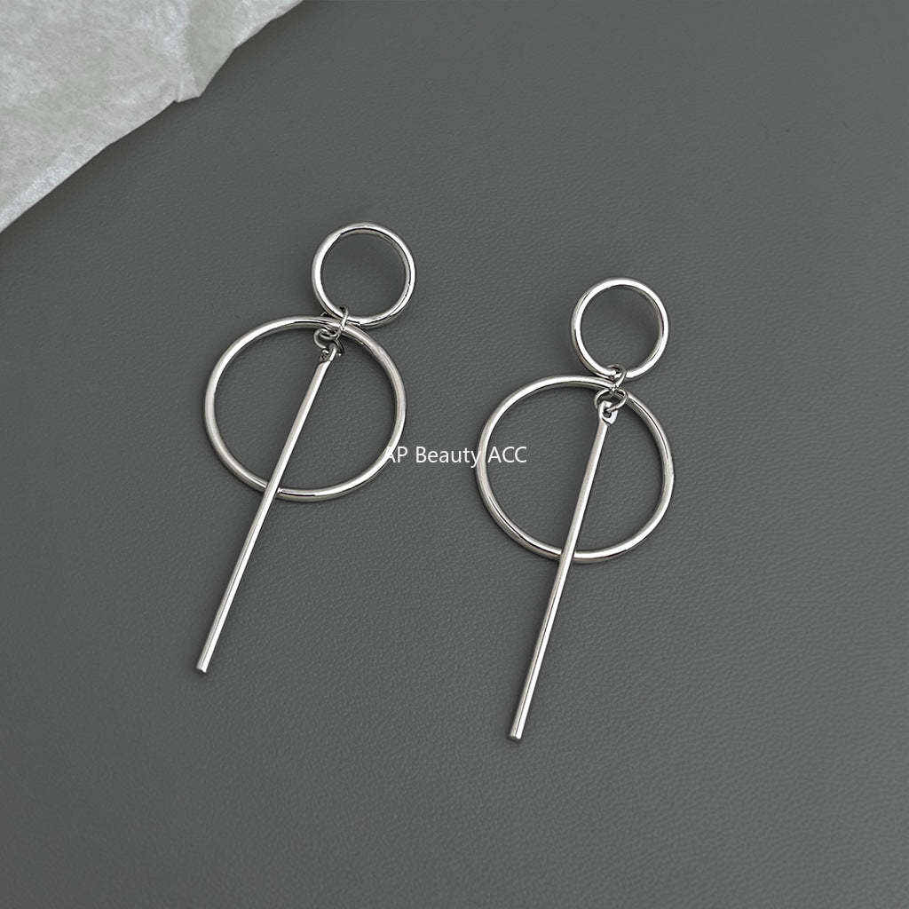 A廠-幾何高級感圓圈時尚個性冷淡風新款耳飾工廠耳環飾品「7114」25.11-3