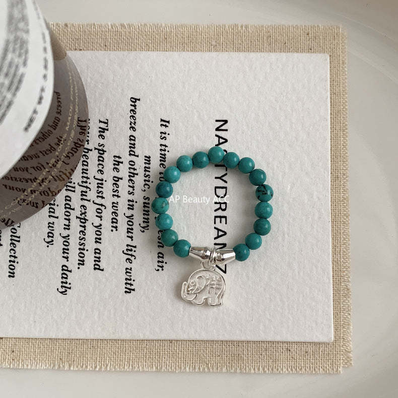 C廠-古風宮廷風葫蘆繡球愛心錢幣大象吉祥淡水珍珠彈力S925純銀戒指「RA」25.11-4