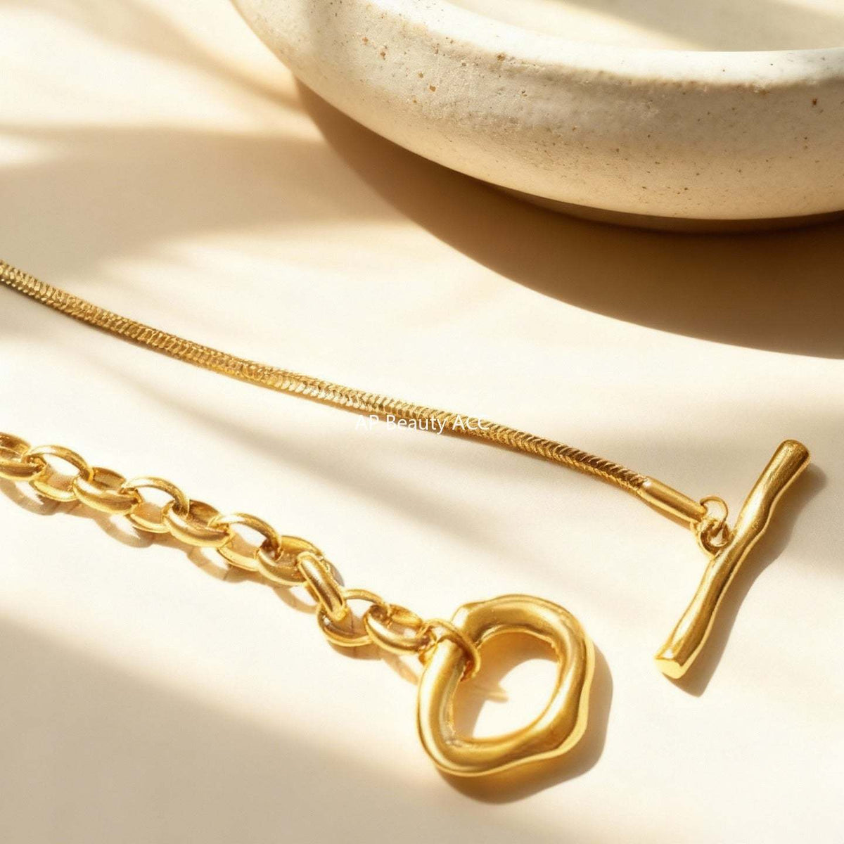 B廠-不鏽鋼OT扣長款可調節毛衣鏈簡約時尚輕奢高級感首飾品鍍18k真金「M005」25.12-2