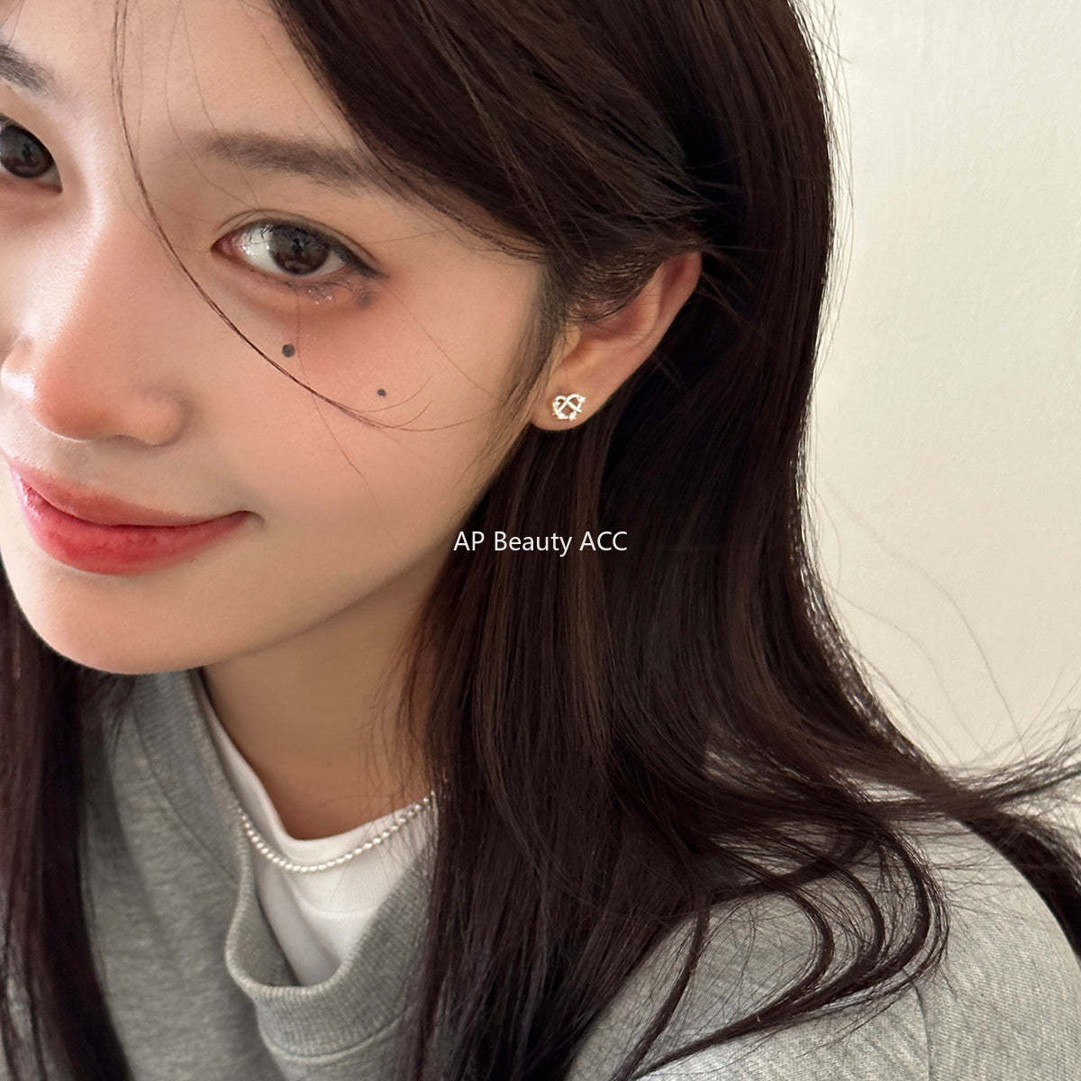 C廠-999純銀鹼水結耳釘女養耳洞小眾設計精緻耳環高級感洗睡免摘耳飾「EH-3307.sj」25.12-1