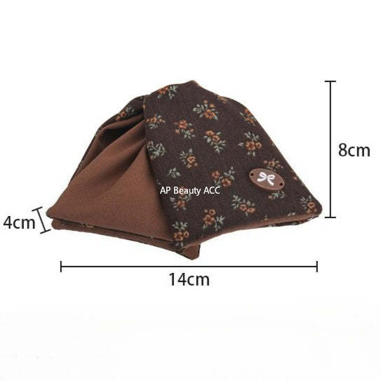 E廠-韓國秋冬復古設計感碎花三角抓夾氣質百搭扎馬尾美拉德鯊魚夾髮夾「27648」25.11-1