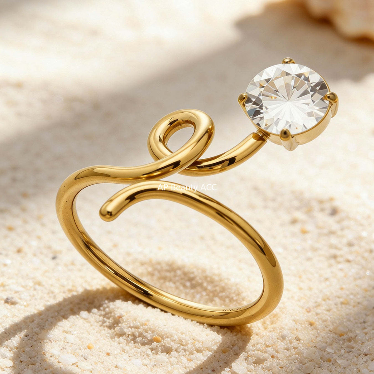 B廠-不鏽鋼細鑽鑲嵌鋯石開口戒指組合鍍18k真金INS小眾時尚設計手飾品「A382-A-A622-A674」25.12-3