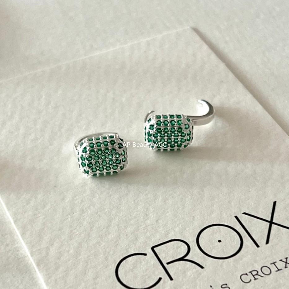 F廠-韓國韓版925純銀鋯石耳釘耳扣女簡約時尚ins風耳環耳飾「C1028」25.11-2