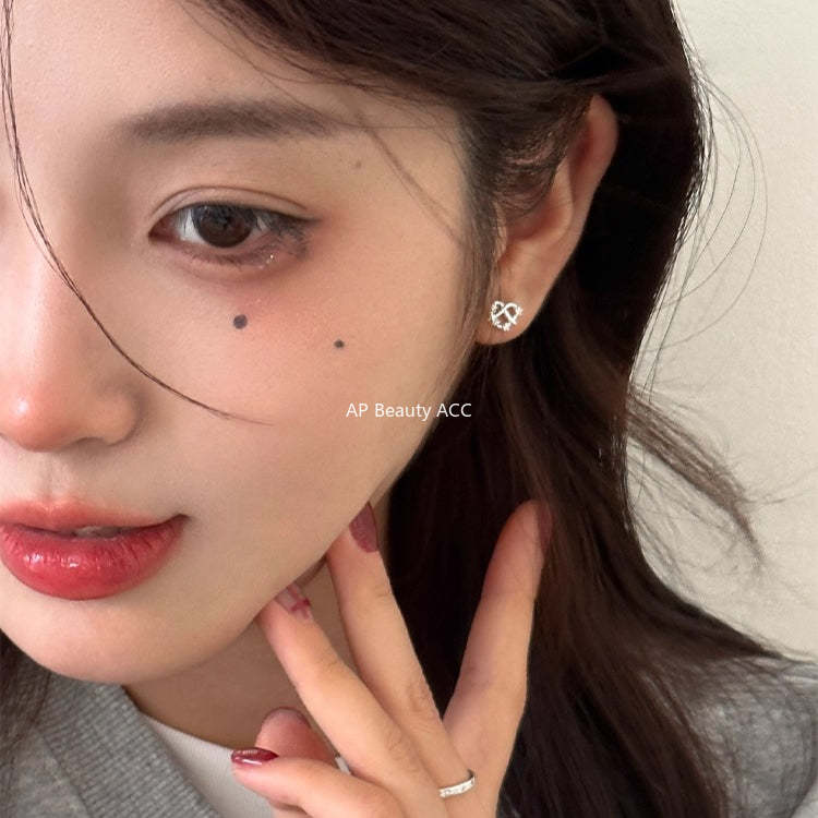 C廠-999純銀鹼水結耳釘女養耳洞小眾設計精緻耳環高級感洗睡免摘耳飾「EH-3307.sj」25.12-1