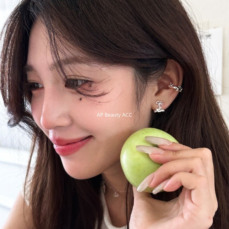 C廠-日韓個性ins奔跑小兔耳夾女可愛小香風耳骨夾精緻設計高級感耳飾「EJ-36」25.11-1