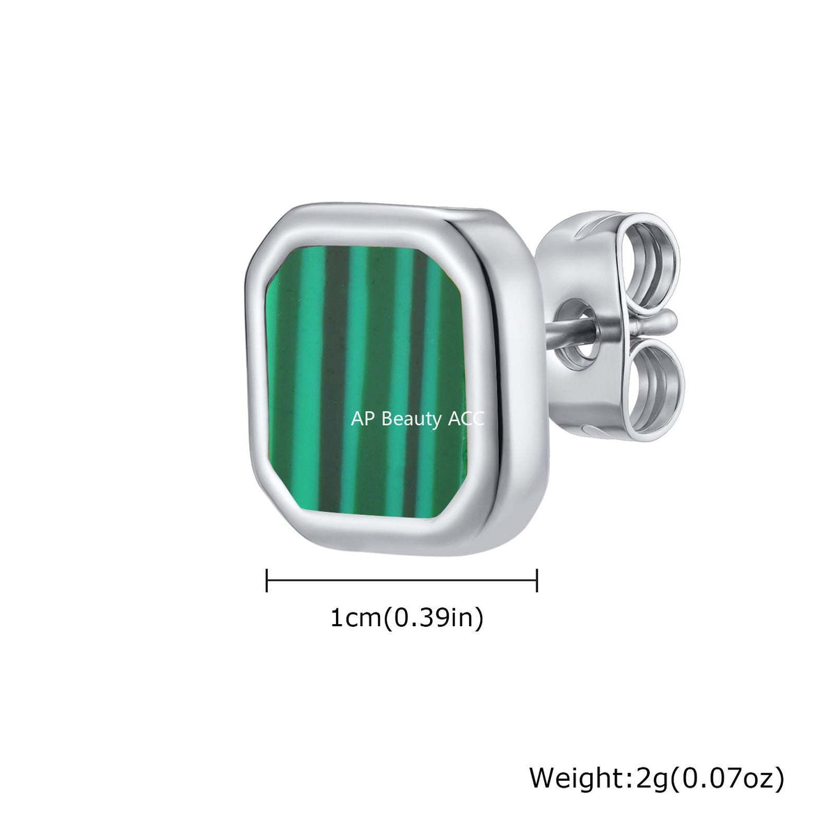 G廠-不鏽鋼時尚簡約款方形貝殼男女耳釘金色百搭潮流耳環批發「ES-728」25.12-2