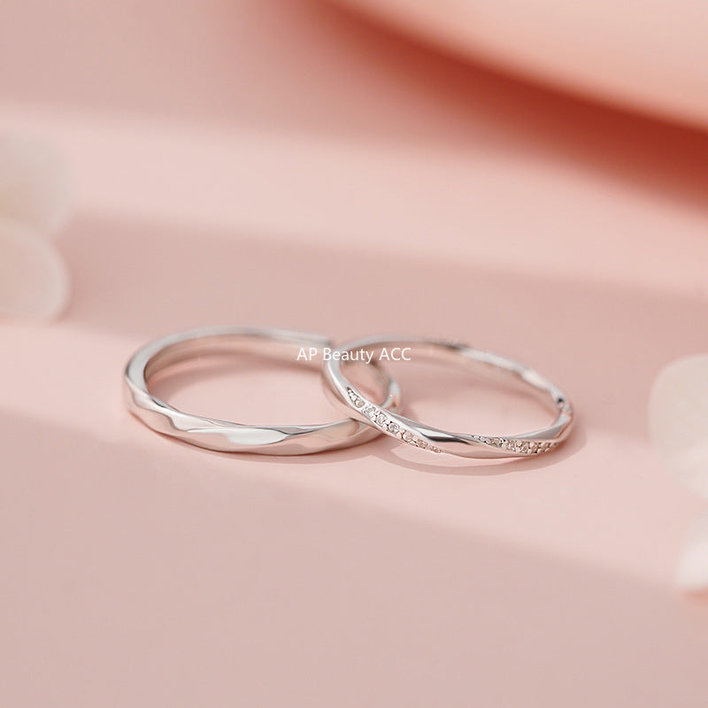 D廠-S999足銀莫比烏斯情侶對戒簡約幾何高級感時尚小眾情人節禮物批發「YC5051R_1」25.11-1