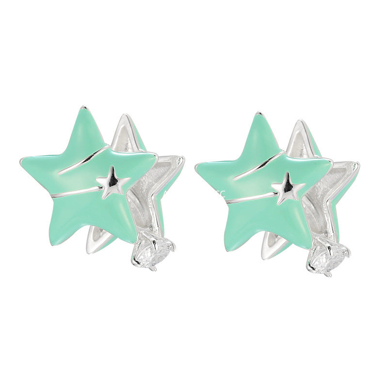 C廠-輕奢度假風滴釉海星耳夾女簡約日常高級感甜酷風耳環精緻百搭耳飾「EH-4115」25.11-2
