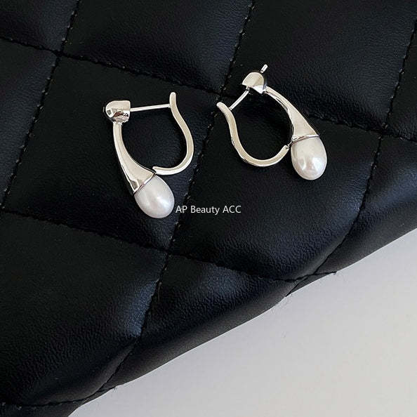 C廠-高級感精緻百搭顯氣質珍珠耳環女網紅同款甜美風銀針耳扣通勤耳飾「EH-4337」25.12-3