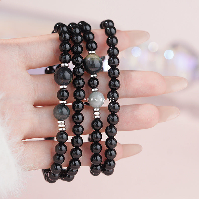 D廠-S999足銀男女雙層情侶手鍊古風幾何手串飾品溫柔個性手飾「YC4870SL_1」25.11-2