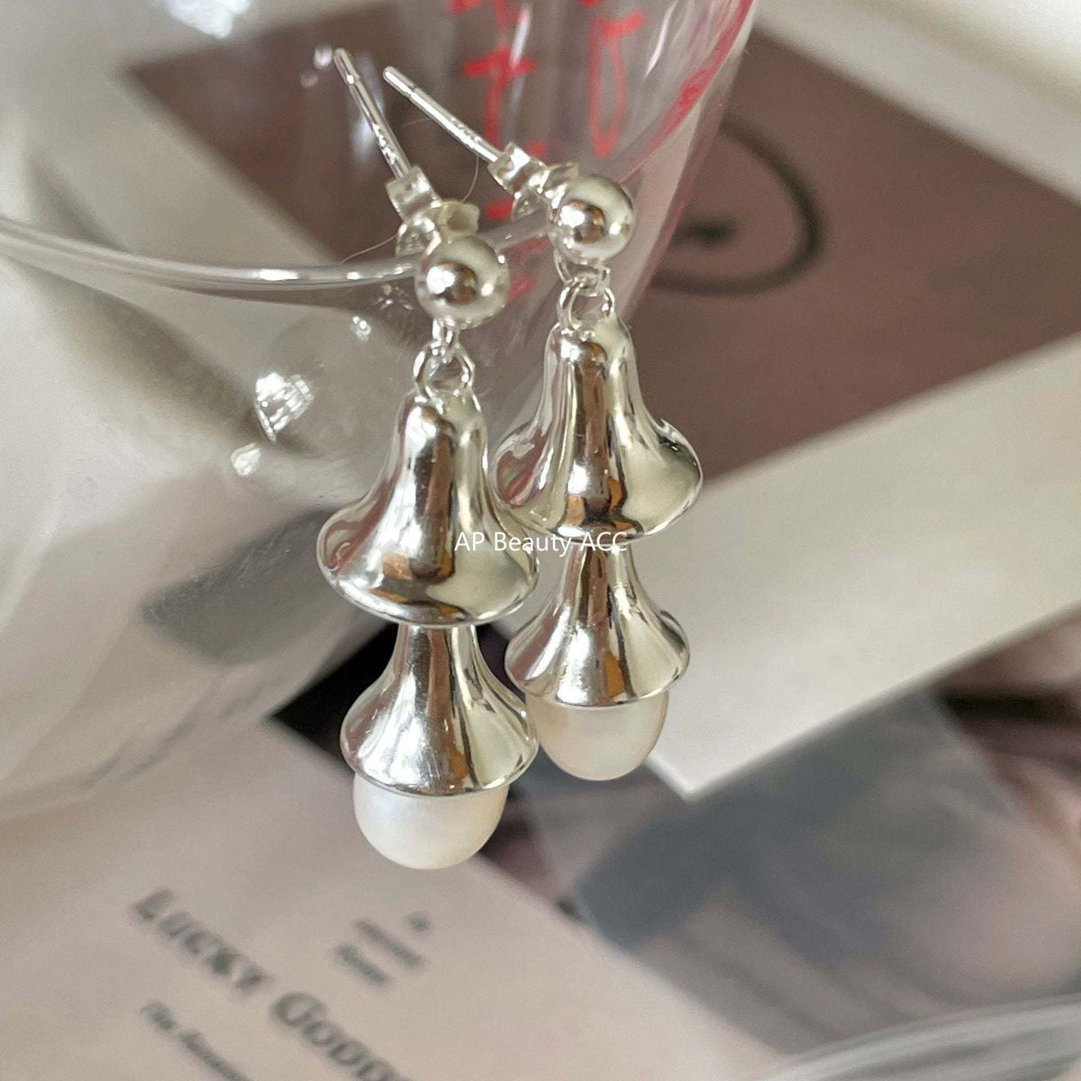 F廠-韓版歐美風925純銀珍珠異形耳釘 女簡約時尚ins風耳環耳飾「C882」25.12-1