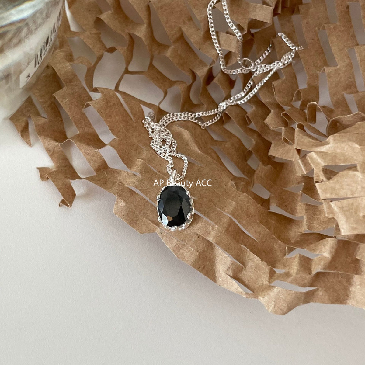 F廠-韓國韓版925純銀項鍊幾何個性銀飾品簡約圓形項鍊「B1083」25.11-2