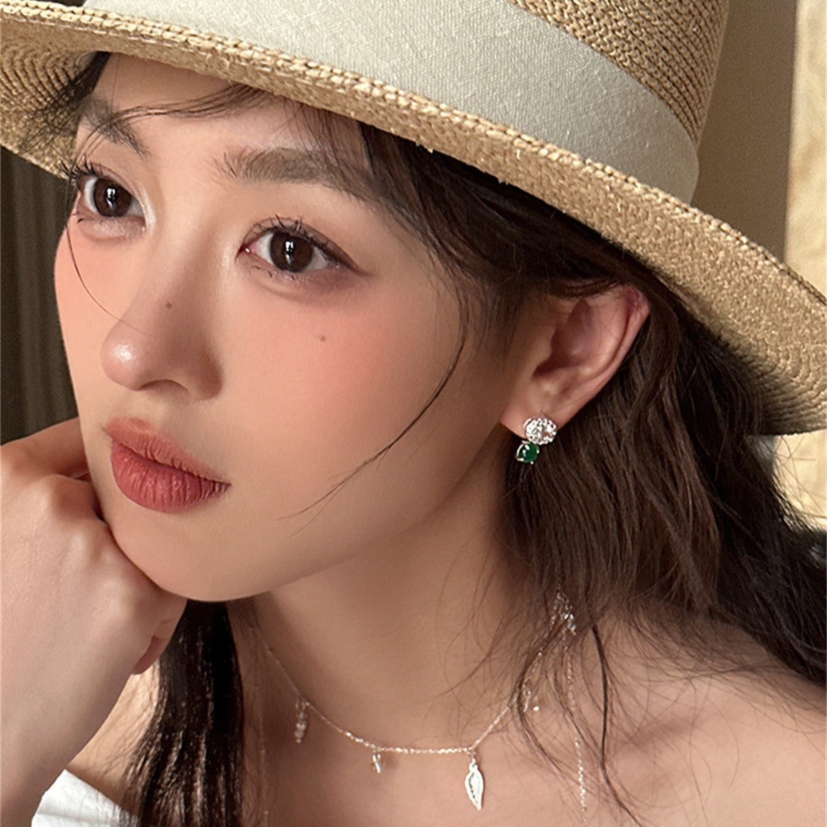C廠-輕奢貴氣超閃鋯石耳釘女精緻時尚高級感港風復古耳環奢華氣質耳飾「EH-4047」25.09-3
