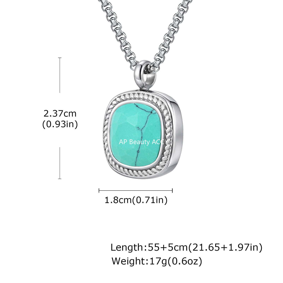 G廠-鈦鋼跨境方形切面吊墜項鍊夏季百搭男士簡約時尚設計感項墜「NC-353」25.11-1