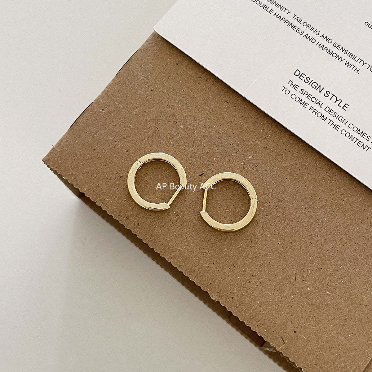 C廠-925銀針素圈直針耳環女秋冬時尚韓版高級感耳扣輕奢氣質百搭耳飾「EH-4169」25.12-1