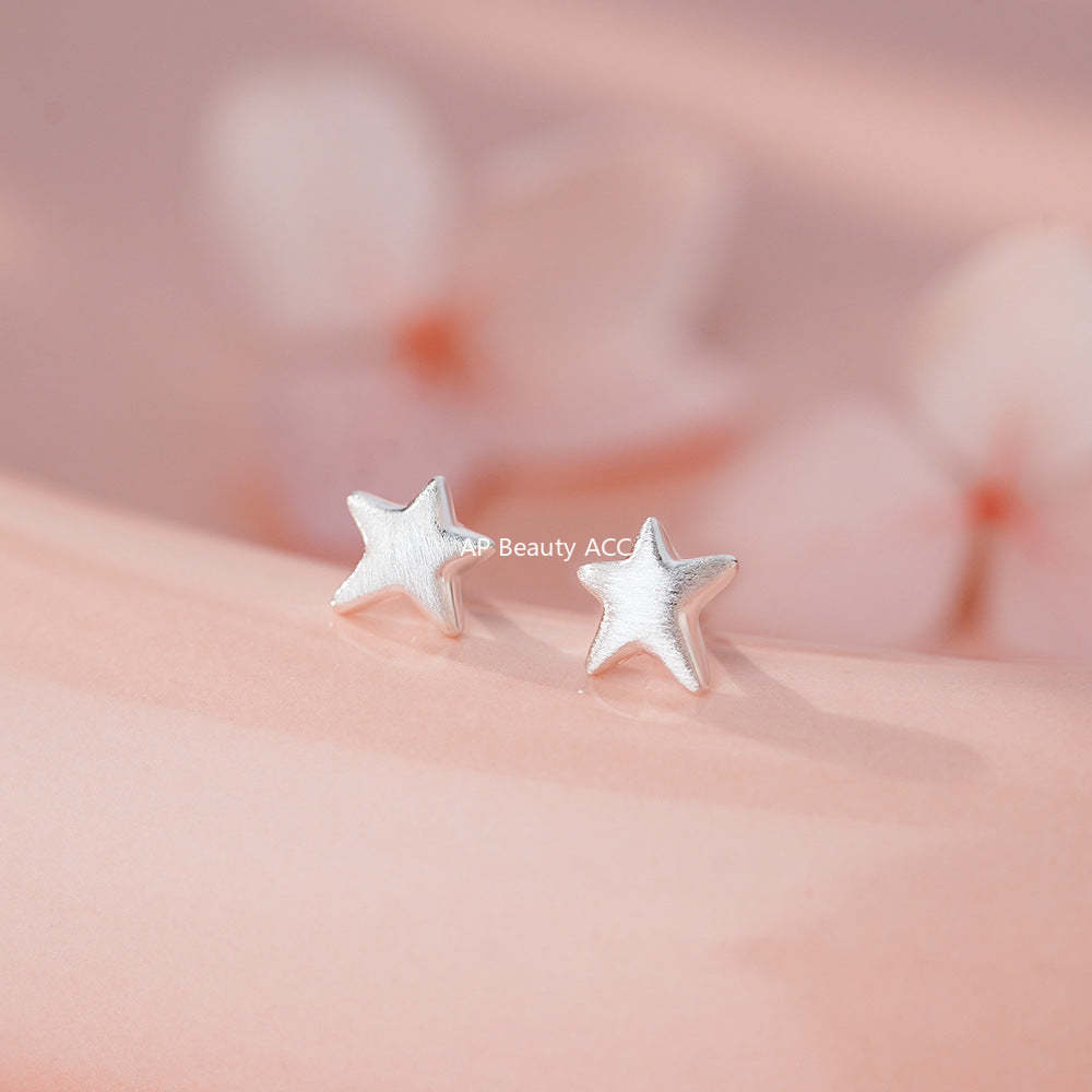 D廠-足銀S999星星耳環輕奢款時尚極簡設計高級潮流韓風養耳洞耳飾批發「YC3448E_1」25.11-4