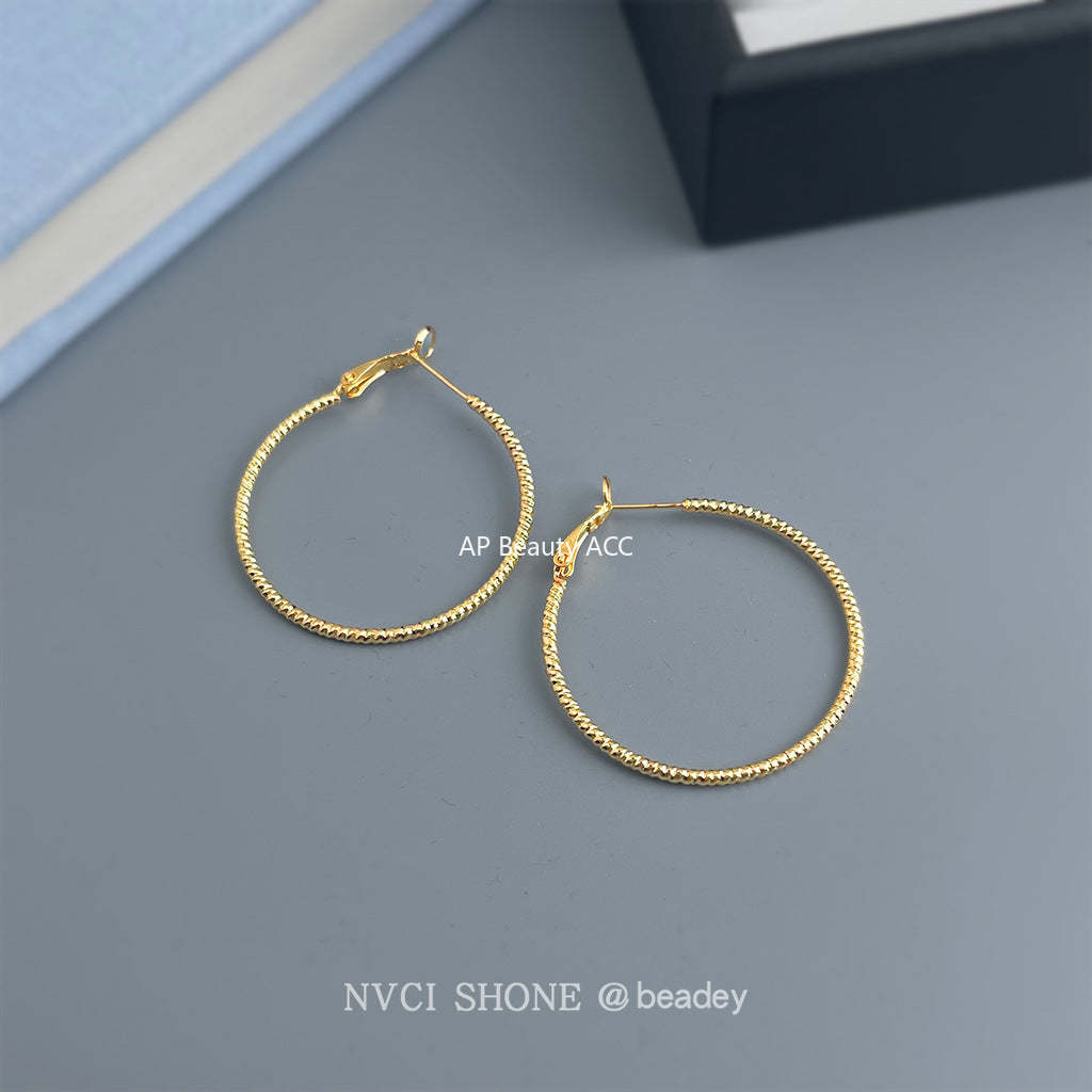 A廠-時尚個性冷淡風大耳圈圓圈銀針高級感通勤百搭工廠耳飾「7165-7172」25.11-4