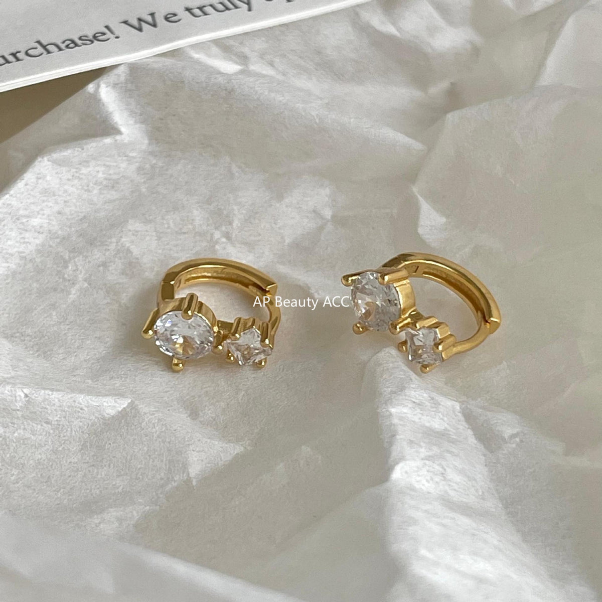 F廠-韓國韓版925純銀鋯石耳扣耳釘簡約氣質百搭ins風耳飾「C1419」25.11-1