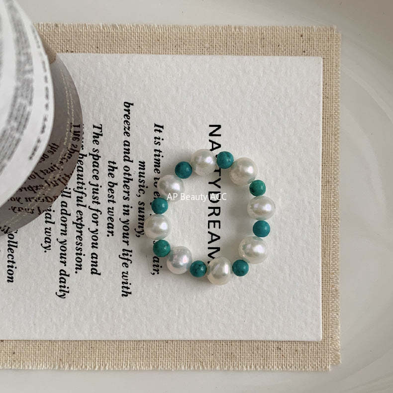 C廠-古風宮廷風葫蘆繡球愛心錢幣大象吉祥淡水珍珠彈力S925純銀戒指「RA」25.11-4