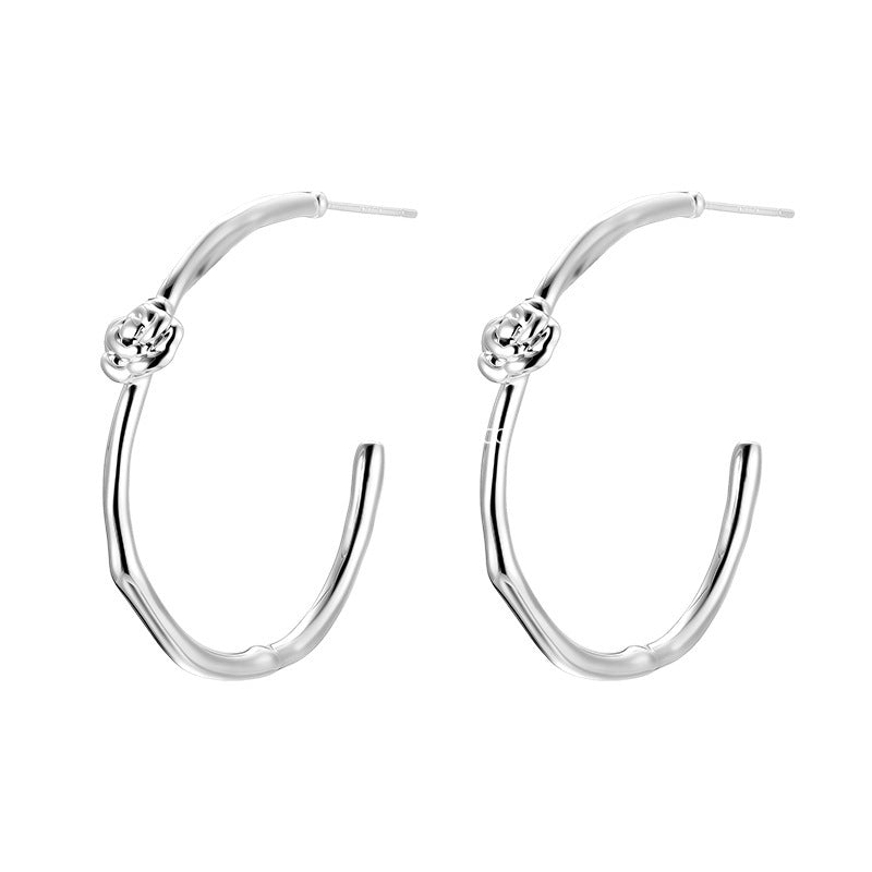 C廠-輕奢高級感玫瑰花耳釘女誇張港風大耳環森系精緻時尚氣質秋冬耳飾「EH-4138」25.11-2